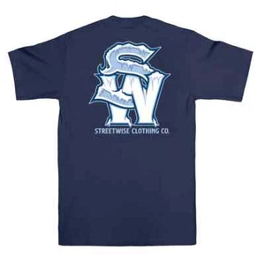 T-shirt uomo Streetwise Freezer blu navy manica corta cotone - Foto 1 di 2