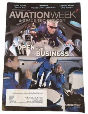 Aviation Week Magazine July 26-Aug 8 2021 Laureate Awards Private Astronauts - Image 1 of 4