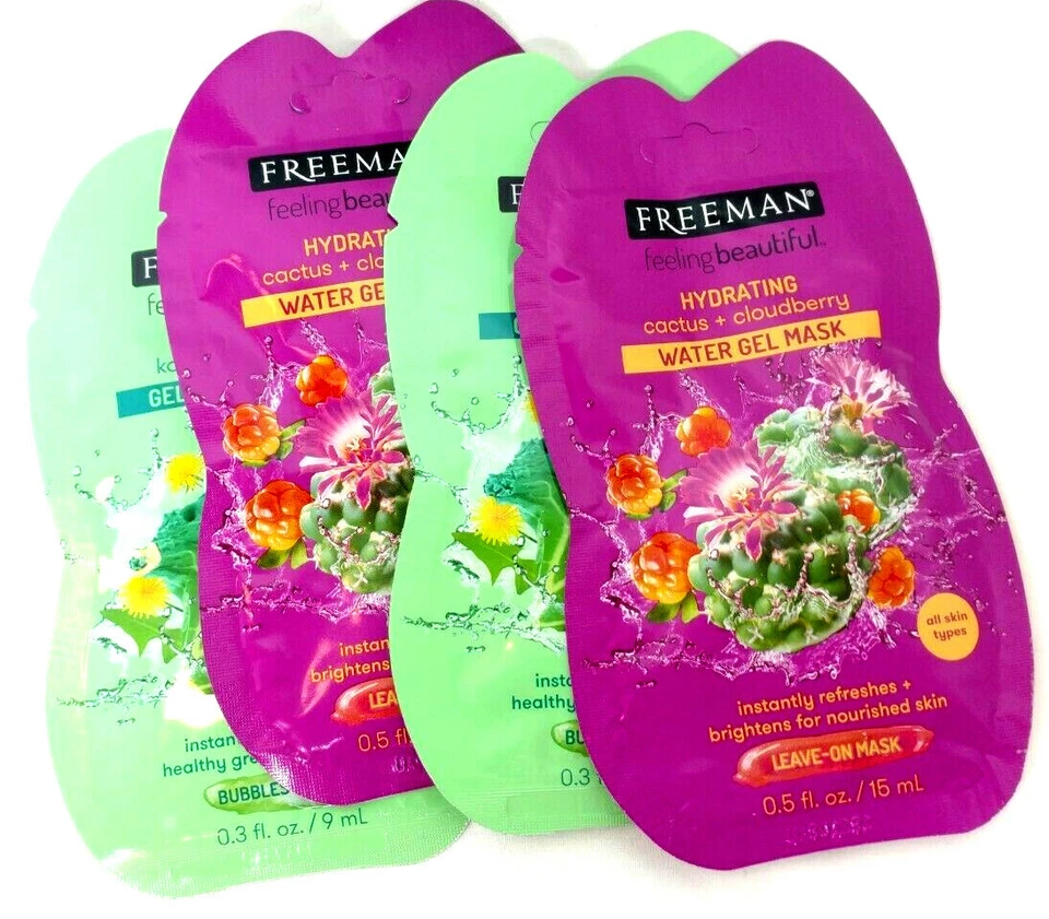 Freeman Hydrating Water Gel Mask 0.5 oz. / Detoxifying Gel Bubble Mask 0.3 oz. - Image 1 of 4