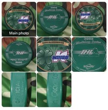2008 MICHIGAN KALAMAZOO K WINGS  HAPPY ST. PATRICK'S DAY GREEN IHL INGLASCO PUCK