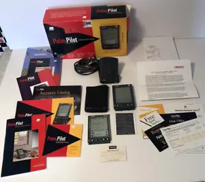 3Com Palm Pilot Professional PDA Organizer Original Box Receipt Literature Vtg + - Photo 1 sur 14