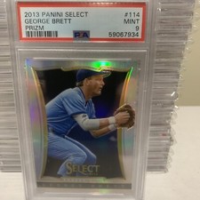 George Brett 2013 Panini Select #114 PRIZM🔥PSA 9 POP 2 Highest Graded