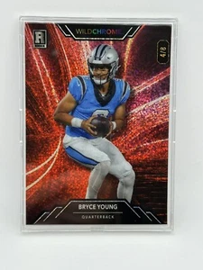 2023 Wild Card Bryce Young Wildchrome Red Sparkle /8 Rookie Panthers - Picture 1 of 2