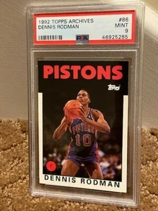 1992 Topps Archives Dennis Rodman PSA 9 #86 Card NEW CLEAN CASE - Picture 1 of 1