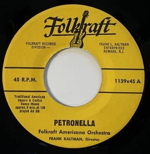 Folkraft Americana Orchestra Petronella / Lady In The Boat 45 rpm EX Folk - Foto 1 di 2