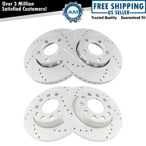 Front and Rear Brake Rotors Set For 2002-2006 Audi A4 A4 Quattro - Picture 1 of 9