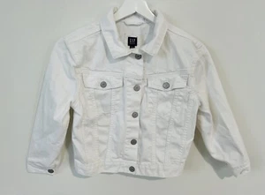 GAP For Good White Denim Jean Cropped, 3/4 Sleeves Jacket Size XL - Picture 1 of 3