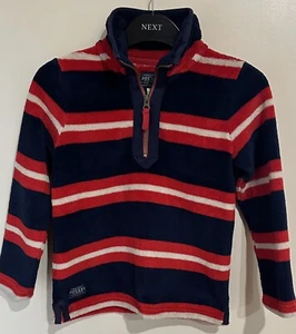 Joules red white & blue coloured half zip fleece With Funnel Neck Size 7-8 Years - Picture 1 of 14