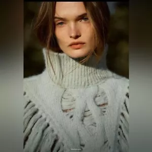 ZARA Fringed bib top 5987/205 - Picture 1 of 10