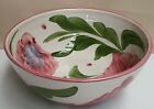 Pottery Floral Serving Bowl Pink and Green Pattern Made in Spain 28cm Wide