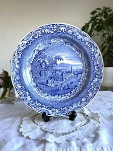SPODE BLUE ROOM COLLECTION PLATE | RURAL SCENES | VINTAGE ENGLISH TRANSFERWARE - Picture 1 of 4