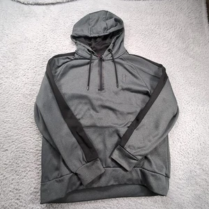 Spyder ProWeb Men XL 1/4 Zip Active Hooded Gray Sweatshirt Pullover - Picture 1 of 8