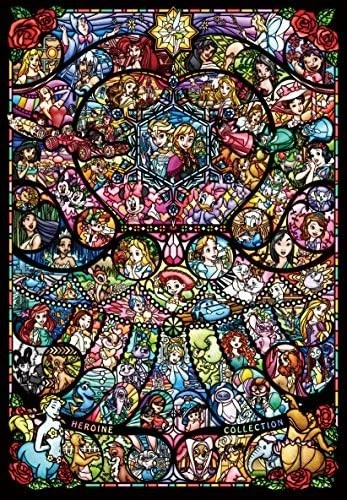 Jigsaw Puzzle Disney Disney Pixar Heroine Collection Stained Glass 2000pcs Tenyo - Image 1 of 1