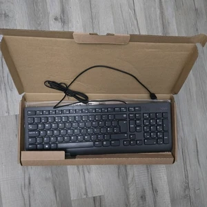 Clavier filaire Lenovo noir neuf - Photo 1/6