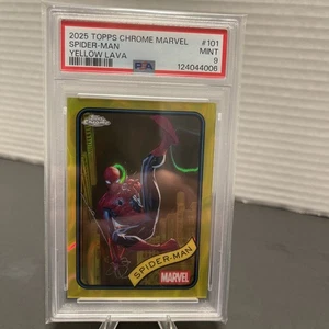 2025 Topps Chrome Marvel Spider-Man Yellow Lava #101 - Bild 1 von 2