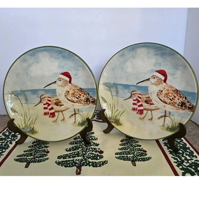 Pier 1 Importaciones Navidad Gaitero Pájaros Papá Noel Sombrero Juego de Platos de Vacaciones Foto 1 de 4
