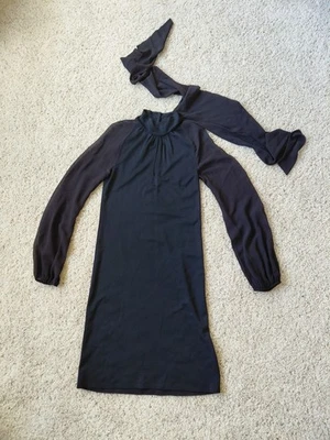 Vestido para mujer Max Mara Studio negro con ojo de cerradura, talla 42 Foto 1 de 4