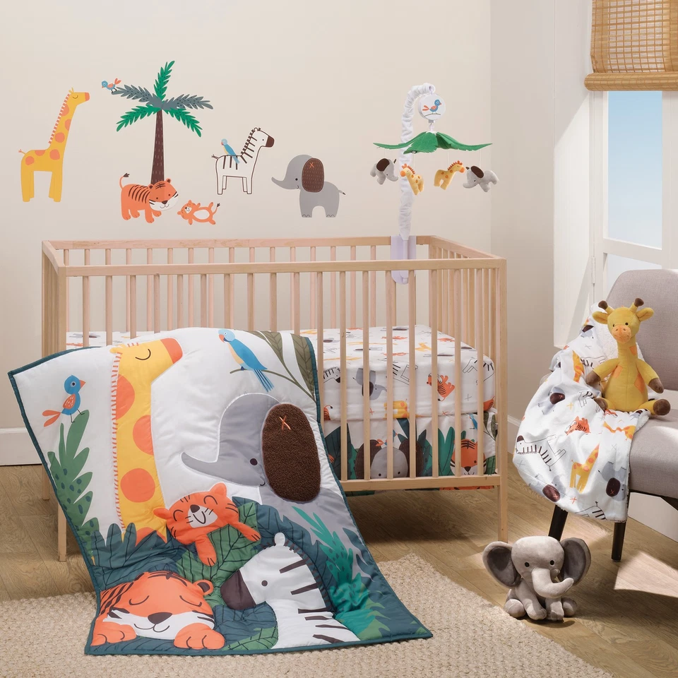 Bedtime Originals Lollipop Jungle 3-Piece Baby Nursery Crib Bedding Set - Image 1 of 4