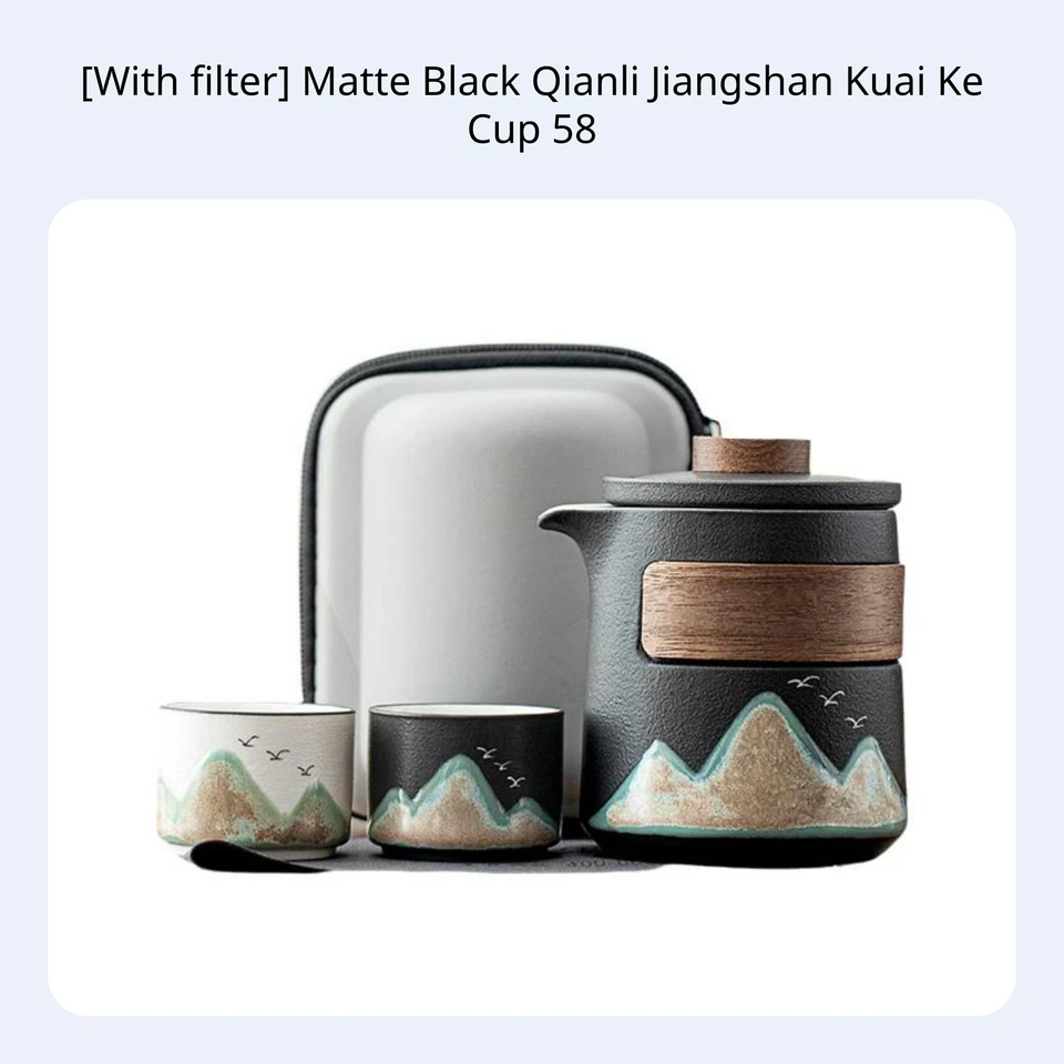 Portable Ceramic Travel Tea Set, Kung Fu Teapot, Infuser Mug - Image 1 of 4