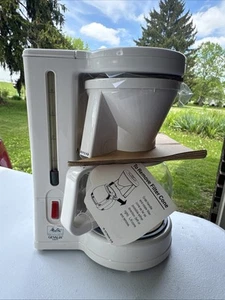 Vintage Melitta Gevalia Kaffe 4 Cup Coffee Maker Model BCM-4C White New No Box - Picture 1 of 4