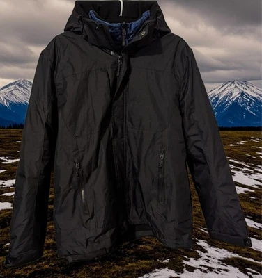 Chaqueta grande negra Zeroxposur Systems 3 en 1 para hombre nueva con etiquetas Foto 1 de 4