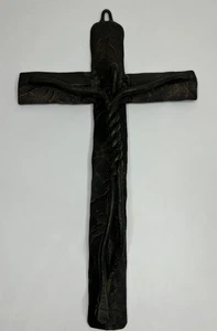 Handcrafted Cast Iron Cross Decorated Wall Art Hanging Decor - Picture 1 of 8