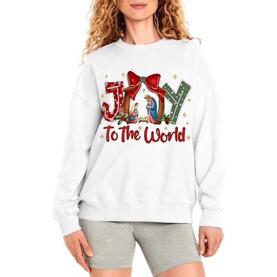 Sudadera Navidad Mujer - Sudadera Belén "Alegría para el Mundo" Foto 1 de 4