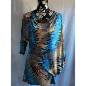 Touch Express asymmetrisches Kleid Unikat Top Bluse mehrfarbig Gr. XL - Bild 1 von 12
