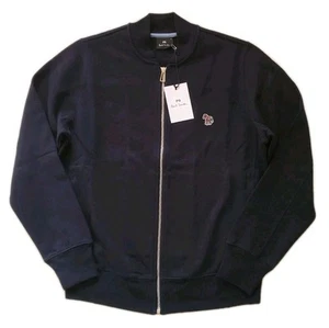 Chaqueta de bombardero PAUL SMITH cebra azul marino jersey para hombre M - Imagen 1 de 15