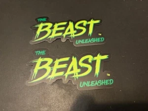 Juego de 2 pegatinas Monster Energy “The Beast” Unleashed 4x1,5 - Imagen 1 de 1