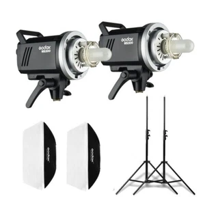 2X Godox MS300 2.4G 300Ws Studio Blitz + 60*90cm Bowens Softbox + Stativ - Bild 1 von 10