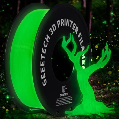 Geeetech stampante 3D filamento PLA Green Glow in the Dark VERDE luminoso notturno 1 kg