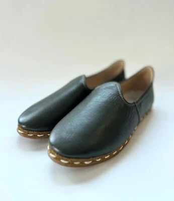 Sabah Style Youth Kids Slip-On Handmade Leather Loafer Shoes Size EU 36 US 4 - Image 1 of 4