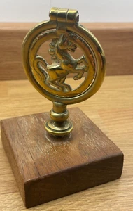 Vintage Horse Brass Swinger with Stand Fly Terret Prancing Horse - Picture 1 of 3