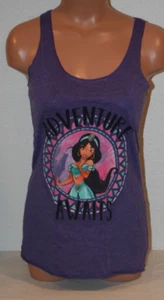 DISNEY Princess Jasmine Adventure Awaits Tank Top Racerback Small Purple NEW - Picture 1 of 10