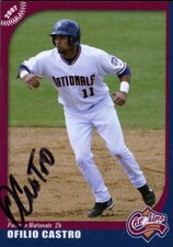 2007 Potomac Nationals OFILIO CASTRO Signed Card autograph AUTO NICARAGUA