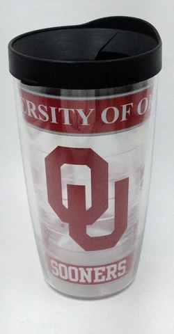 Oklahoma Sooners 16 oz Tumbler with Lid by Tervis. Keeps Drinks Hot & Cold Cover