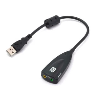 USB 3.5mm Headset Adapter Cable Sound Card Headphones Converter Microphone - Picture 1 of 1