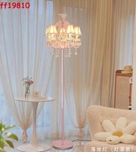 Crystal Floor Lamp Pink European Princess Style Table Light Floor Standing Lamp - Picture 1 of 12