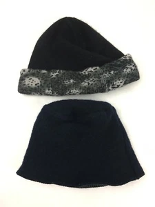 CWS Casual Workstyle Damen schwarz Wollmütze Fischerhut Strick Leopard Beanie Mütze - Bild 1 von 12
