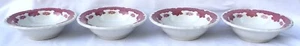 Shenango China - RED LATTICE & FRUIT - Set of 4 - 6 1/4" CEREAL BOWLS - Picture 1 of 4