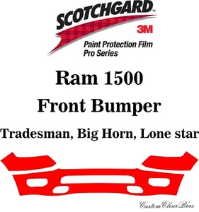 3M Scotchgard Paint Protection Pro Series 2019 2020 2021 2022 Ram 1500 Tradesman - Picture 1 of 3