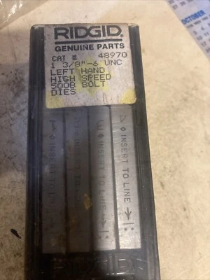 SALE ~FREE Ship~ New RIDGID 500B 48970 LH 1-3/8-6 UNC HS Bolt Dies Set LEFT HAND - Image 1 of 4