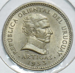Uruguay 1953 10 Centesimos 298935 combine shipping - Picture 1 of 2