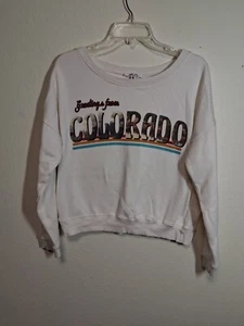Sudadera corta Messy Bun Just Chillin Colorado de gran tamaño informal de viaje talla grande - Imagen 1 de 8