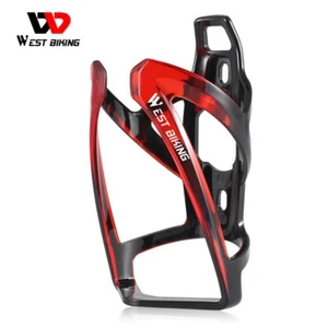 WEST BIKING Bike Water Bottle Cage Cycling Bicycle Bottle Holder Black Red - Picture 1 of 13