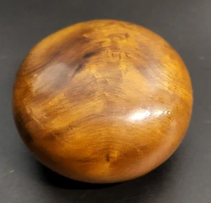 Vintage Oregon Myrtlewood Round Paperweight trinket decor 2.75 x 1.5" - Picture 1 of 6