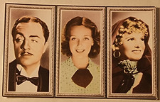 1936 GODFREY PHILLIPS STARS OF THE SCREEN #4,5,6  3 CARD UNCUT PANEL W. POWELL