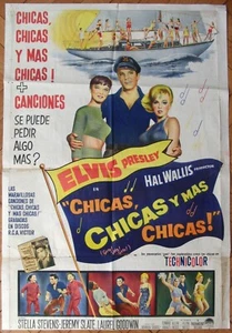Elvis Presley Mädchen! Mädchen! Mädchen! 1SH FILMPLAKAT seltene ED. Stella Stevens 1963 - Bild 1 von 5