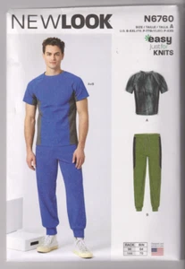 6760 NEW LOOK - Knit TOP & PANTS - Mens Sz S/M/L/XL/XXL Ch 34-52" - Picture 1 of 2